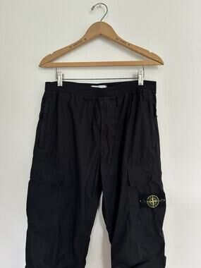 Stone Island 741531303 Type RE-T Black Nylon Cargo Jogger Pants W34